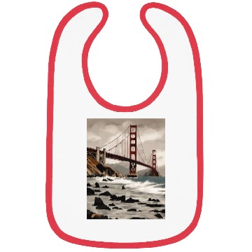 Discover Golden Gate Bridge California Bibs, Golden Gate