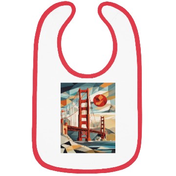 Discover Golden Gate Bridge California Bibs, Golden Gate