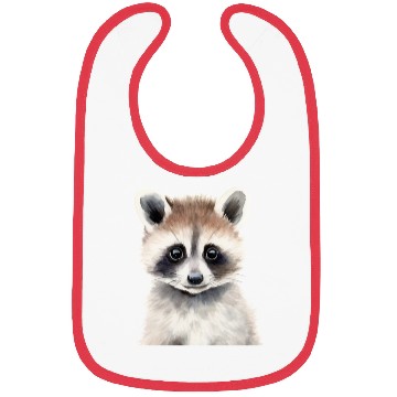 Discover Baby Raccoon Portrait Bibs