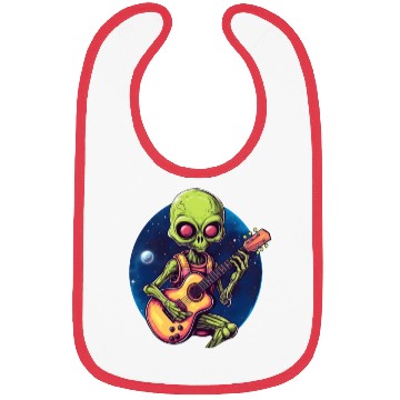 Discover Green alien guitarist Bibs