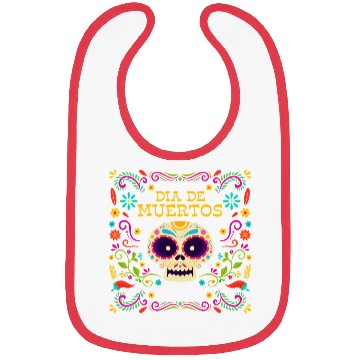 Discover Mexico Colorful Dead Skeleton Bibs