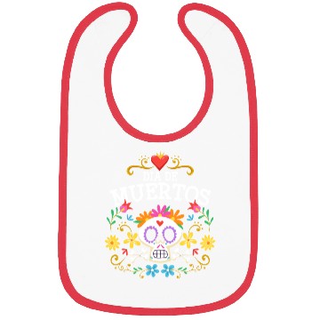 Discover Holiday Death Mexican Flowers Bibs