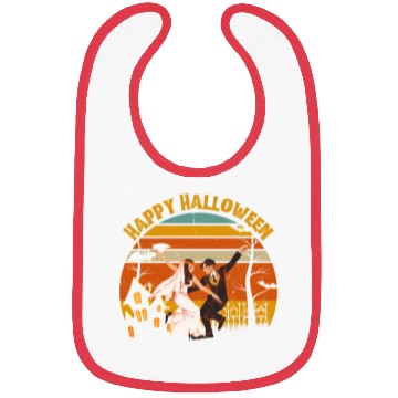 Discover Happy Halloween. Spooky Ghost Skeleton Zombie Witc Bibs