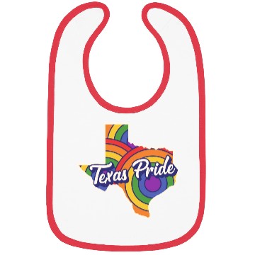 Discover Rainbow Map Texas Design for proud LGBT+ Texans Bibs