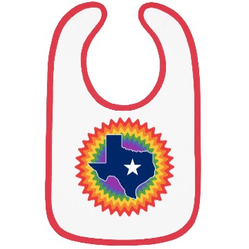 Discover Texas Map Design for proud LGBT+ Texans Bibs