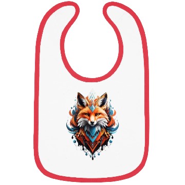 Discover Mystical fox head artwork Bibs