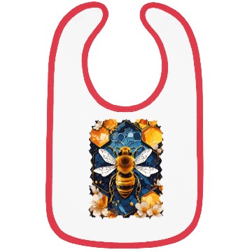 Discover Artistic honeycomb and bee Bibs