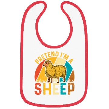 Discover Sheep Lover Funny Pretend I'm a Sheep Retro Lamb Bibs