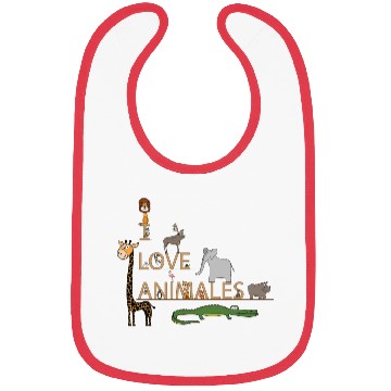 Discover I Love Animal Bibs