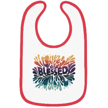 Discover Im Blessed Groovy Design Color Wave Bibs