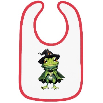 Discover Cute Halloween frog with a witch hat. Bibs