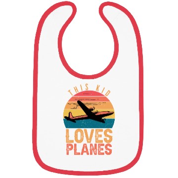 Discover This Kid Loves Planes Bibs