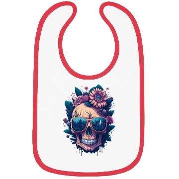 Discover Floral Skull | C01 Bibs