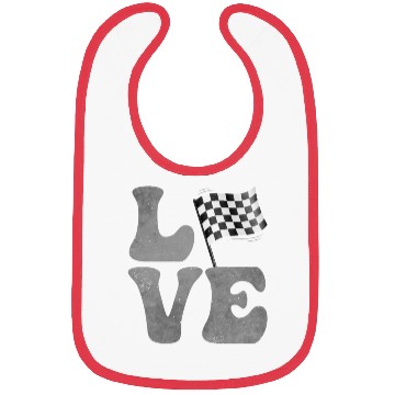 Discover Car Racing Race Car Car Driver LOVE Bibs