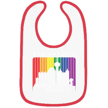 Discover San Antonio Texas Rainbow Flag LGBTQAI Pride Bibs