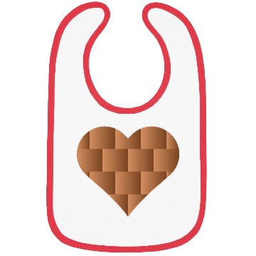 Discover Brown Cute Heart Icon Bibs