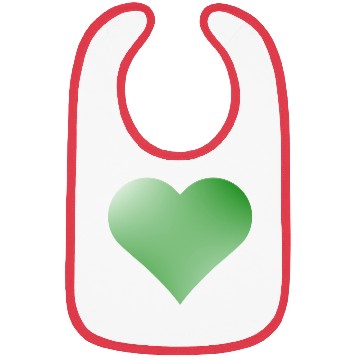 Discover Green Cute Heart Icon Bibs