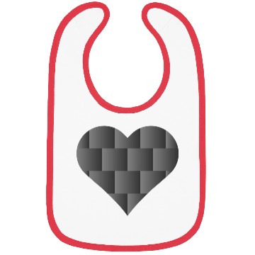 Discover Black Cute Heart Icon Bibs