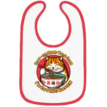 Discover I'm eating Ramen Japanese cat Bibs