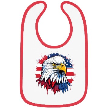Discover American flag and majestic eagle Bibs