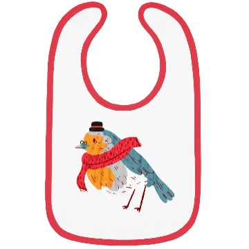 Discover Robin With a Scarf Bibs