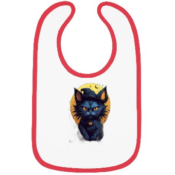 Discover Spooky Cat and Pumpkin Head: A Scary and Funny Bibs