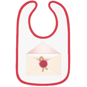 Discover beautiful envelope with an elegant seal Bibs