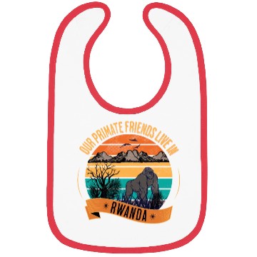 Discover Rwanda Gorilla Our Primate Friends Bibs