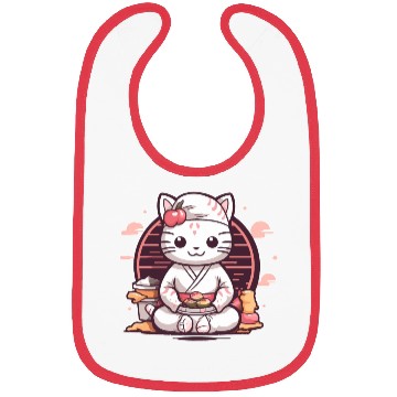Discover sushi cat02 Bibs