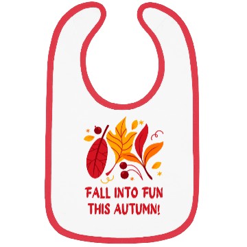 Discover Cream Illustrated Fall Square Pillow Bibs