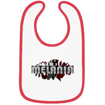 Discover Melania white typography, Greek origin - black Bibs