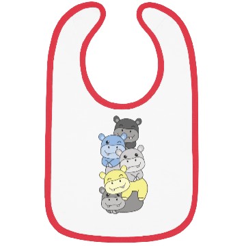 Discover Periboy Flag Pride Lgbtq Cute Hippo Stack Bibs