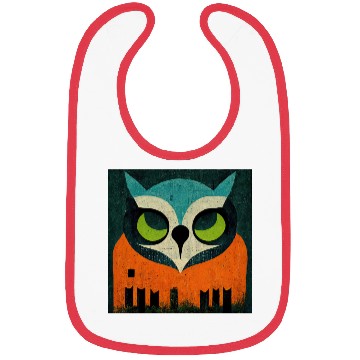Discover Mod Owl: Teal-Headed Owl Bibs