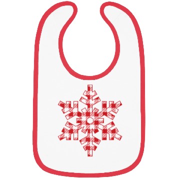Discover Red Plaid Christmas Snowflake Bibs