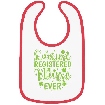 Discover Luckiest Registered Nurse Ever St. Patricks Day Bibs
