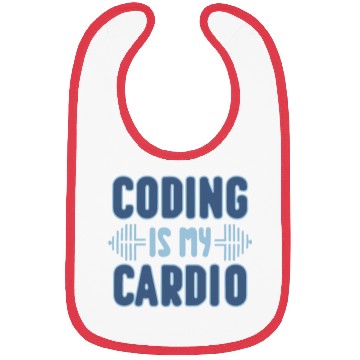 Discover Coding Is My Cardio | Programmer Fitness Fun Bibs