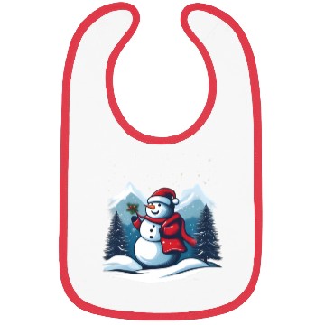 Discover Christmas snowman Bibs