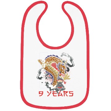 Discover Children birthday ninja 9 years gift Bibs