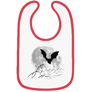 Discover moon and bat Bibs
