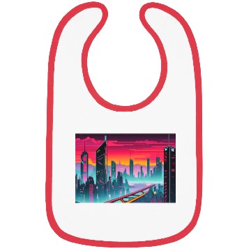 Discover Cyberpunk Cityscape Bibs