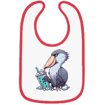 Discover Beaked stork with bubble tea Bibs