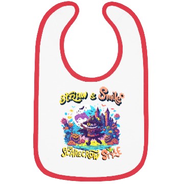 Discover Straw & Smile The Scarecrow Funny Cute Halloween Bibs
