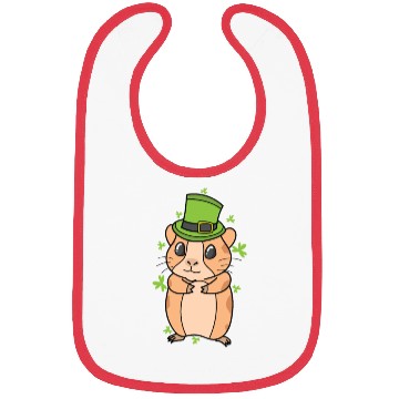 Discover Guinea Pig with Shamrock St. Patricks Day Bibs