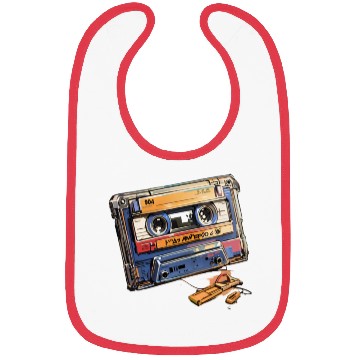 Discover 90s Nostalgia Cassette Bibs
