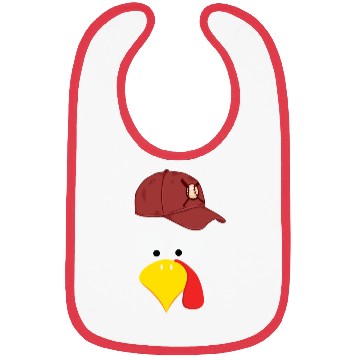 Discover Turkey baseball thanksgiving Bibs