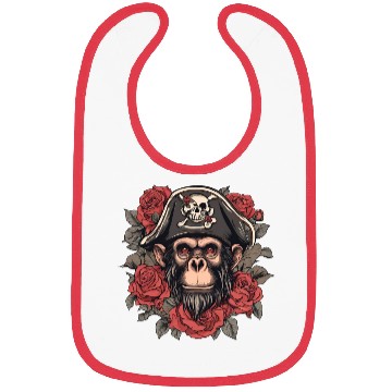 Discover Pirate Monkey / Animal / Rose / Skull / Comic Bibs