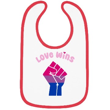 Discover Love Wins Bisexual Pride Fist for Equality Bibs