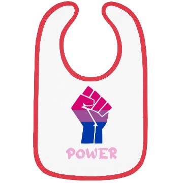 Discover Power Bisexual Pride Fist Design for Equality Bibs