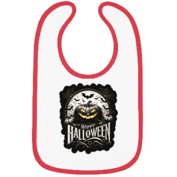 Discover Spooky Pumpkin Night Bibs