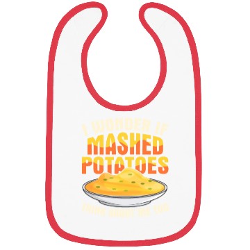 Discover I Wonder If Mashed Potatoes Thanksgiving Food Bibs